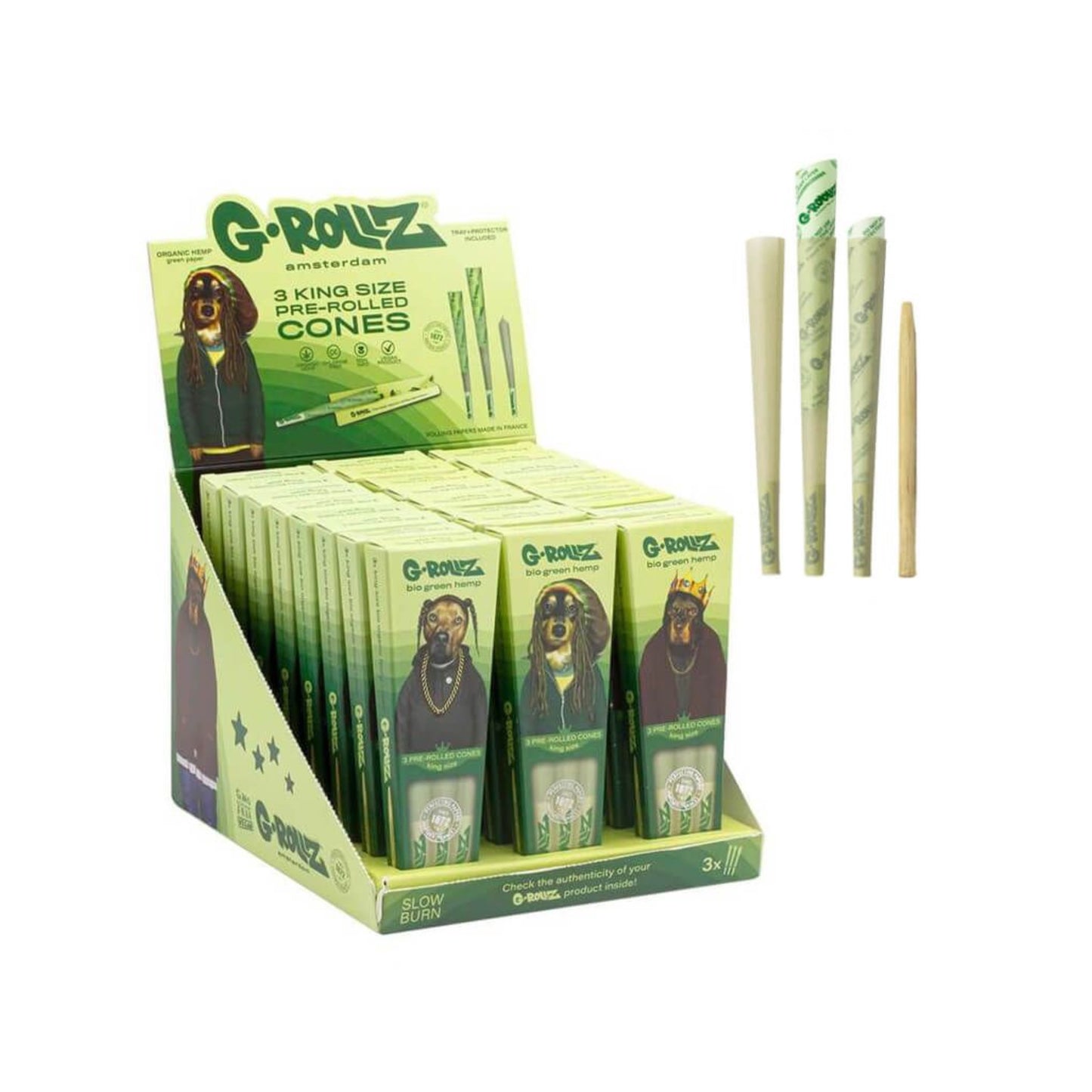 Grollz Pre Rolled Hemp Green King Size