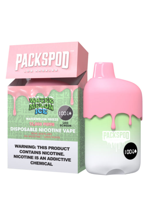 Packspod Watermelon Ice 12,000 Puffs