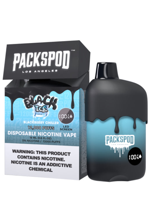 Packspod Black Ice 12,000 Puffs