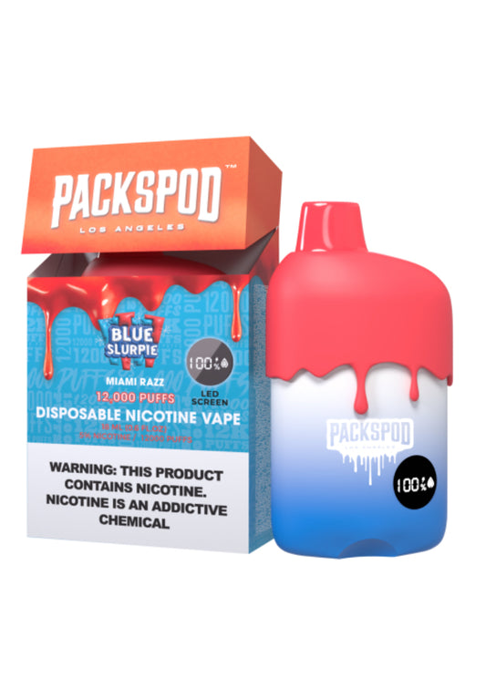 Packspod Blue Slurpie 12,000 Puffs