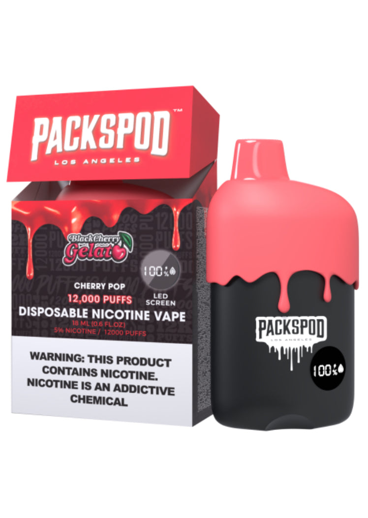 Packspod BlackCherry Gelato 12,000 Puffs