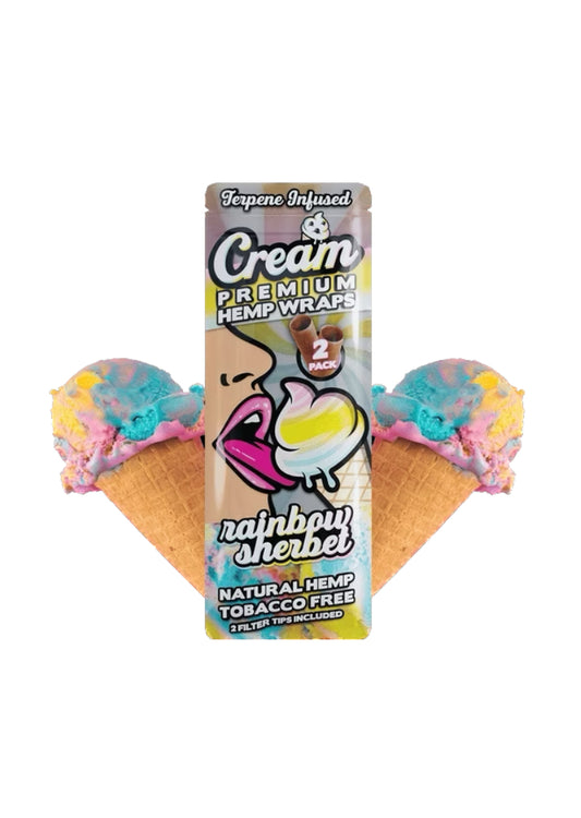 Cream Hemp Wraps Rainbow Sherbet