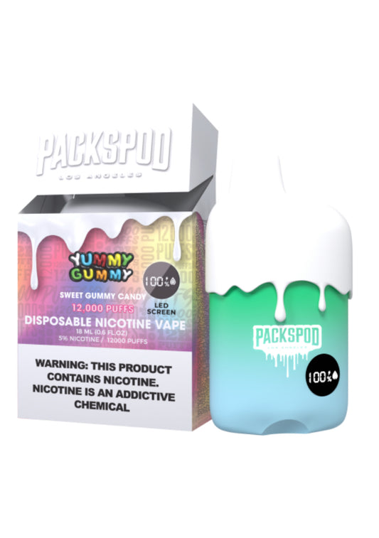 Packspod Yummy Gummy 12,000 Puffs