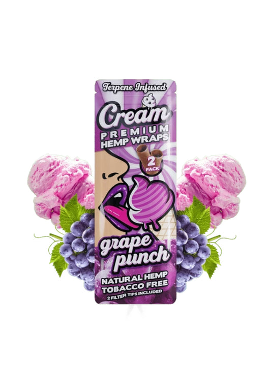 Cream Hemp Wraps Grape Punch