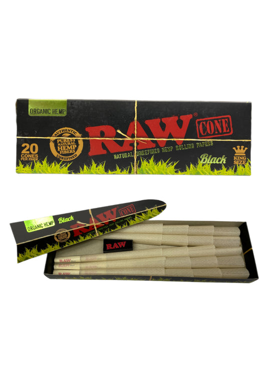 Raw Black Organic Cono X20 King Size