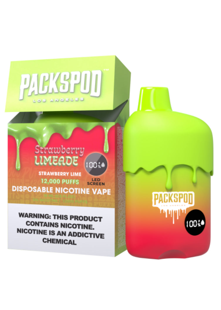 Packspod Strawberry Lemonade 12,000 Puffs