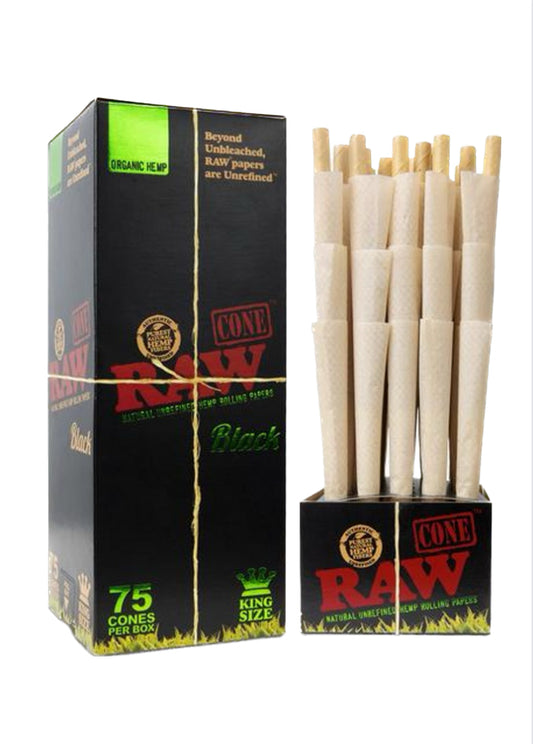 Raw Black Organic Cono X75 King Size